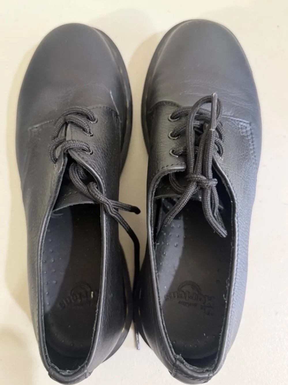 Dr. Martens Black Leather 3-Eye Derby Shoes - Classic Lace-Up